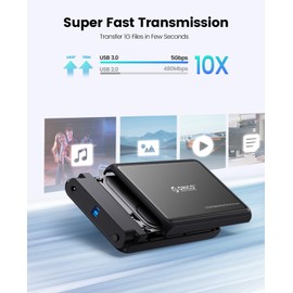 ORICO - Carcasa de disco duro externo para disco duro SSD SATA de 3.5 de 2.5 pulgadas, capacidad de hasta 20 TB, USB 3.2 Gen 1 de alta velocidad de transmisión, UASP y ajuste habilitado, compatible