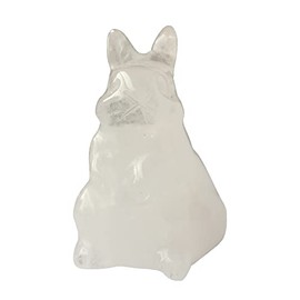 Manekieko Natural Rock Quartz Hand Carved Rabbit Statue,38mm Crystals and Healing Stones Animal Figurines Gemstone