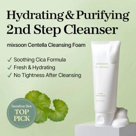Mixsoon Espuma Limpiadora e Hidratante con Centella y cido Saliclico para piel con tendencia al acn - 150ml                                           