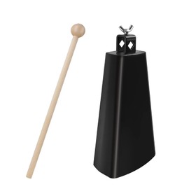 Soulmate Cowbell 8 inch Metal Steel Cow Bell Instrument Noise Makers Cowbell Hand Percussion Cow Bells with Handle Stick for Drumset