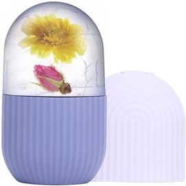 Rodillo de Hielo para Cara, Molde de Hielo para Cara y Ojos, Molde de Hielo de Silicona Reutilizable Herramientasde para Masaje Facial Cuidado de la Piel (Nuevo morado)