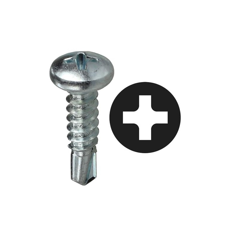 L.H. Dottie TEKPH101 Self Drilling Screw, Pan Head, Phillips, 10