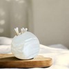 ELEMNTS White Onyx Toothpick Holder, Match Holder with Striker for