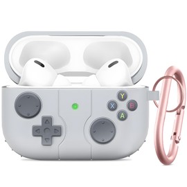 Case para Airpods Pro 2 Generación, Funda para AirPods Pro 2 y 1, Protección de Silicona Elástica, Impermeable, Soporte de Carga Inalámbrica Cover (Gris Roca)