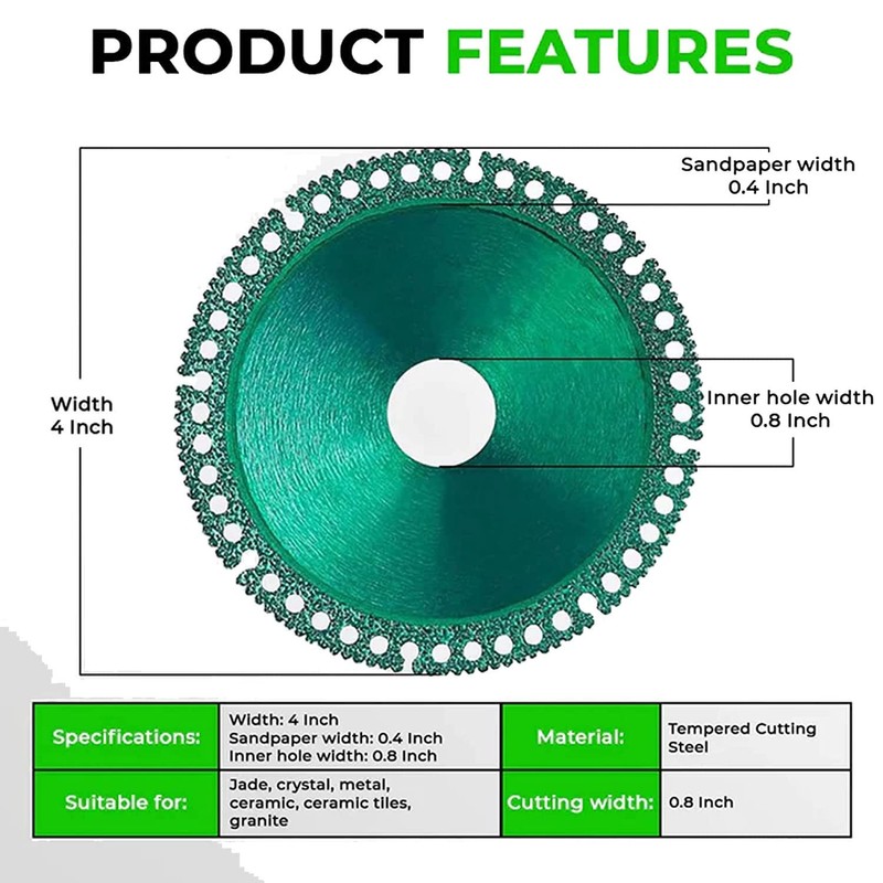 Eleqldwen 8Pack Indestructible DISC 2.0 -Indestructible Disc 2.0 Cutting Disk,