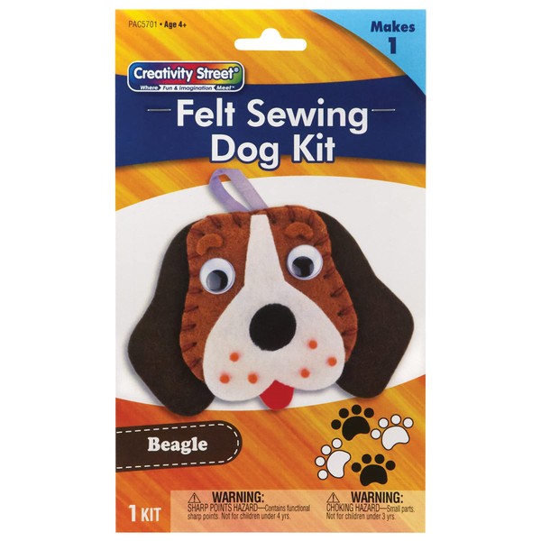 Creativity Street Felt Sewing Dog Kit, Beagle, 5" x 5.5"