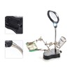 Magnifying Glass Soldering Station LED Lamp Magnifier with Auxiliary Clips