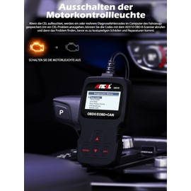 ANCEL AD310 OBD2 Escáner de Diagnóstico para Autos | Lector de Códigos de Fallas del Motor | Compatible con Vehículos 1996 y Nuevos (Negro)