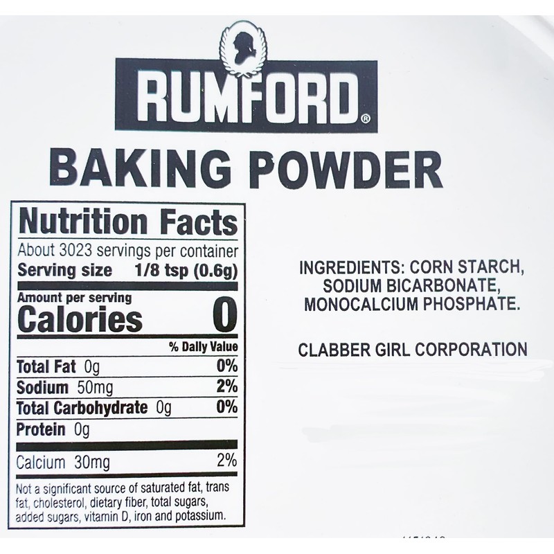 Rumford Aluminum-Free Baking Powder 4 Lbs (Pack of 2)