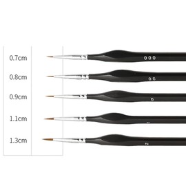 9 Pcs Fine Detail Brushes with Triangular Handles, Miniature Brushes for Precision Painting, Model Making, and Art Projects, Artist Brushes Set