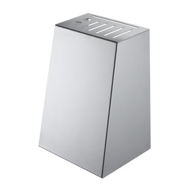 PEROPROS Industrial Style Knife Block Holder,316 Grade Stainless Steel Counter Top Cutlery Shelf Reflective Polish, One Pack