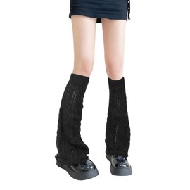 QKURT Leg Warmers for Women and Girls, Knitted Warm Knee Warmers Crochet Ankle Leg Warmers Winter Boot Cuff Knee Socks with Retro Style