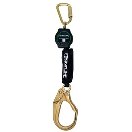 Frontline RPA061R 6' Aramid Web Single Leg SRL with Steel Rebar Hook End | Lightweight, Durable & Compact | Aramid Fiber Webbing Retractable | 310 lbs Capacity | OSHA & ANSI Compliant