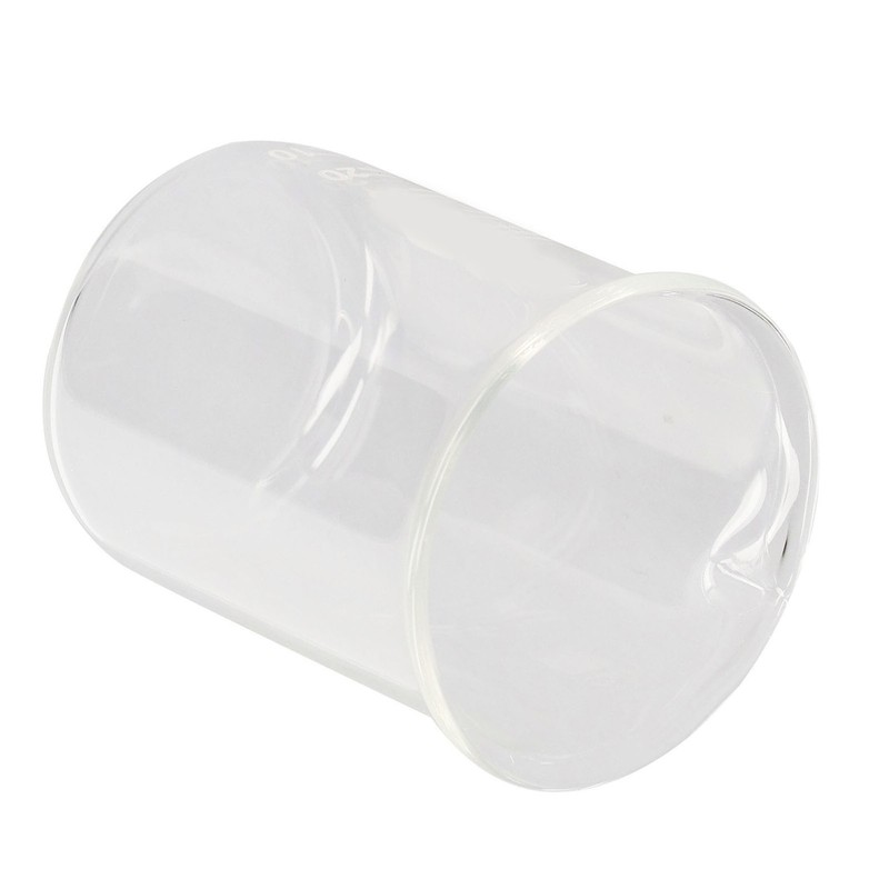 10 Pcs Laboratory Glass Beaker 50ml Thick Experimental Graduated Cylinder
