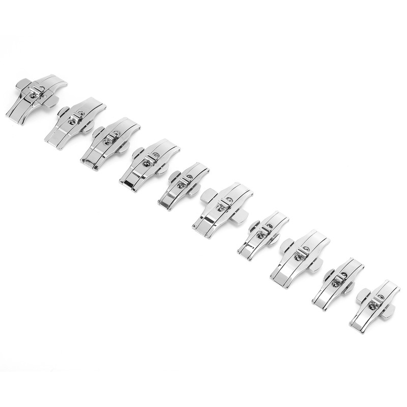 10pcs Watch Clap Buckle Folding Watch Strap Clasp Buckle Watch