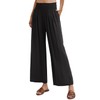 ZXIHZF Women’s Summer Palazzo Pants Wide Stretch Smocked Waist Lounge