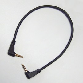 φ3.5mm Stereo Mini Plug Cable, 11.8 inches (30 cm) (L-shaped/L-shaped plug male to male) Audio cable 0.3m C-082