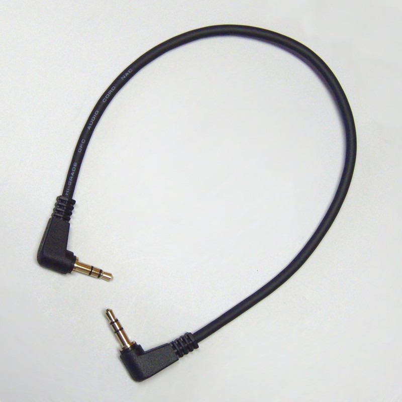 φ3.5mm Stereo Mini Plug Cable, 11.8 inches (30 cm) (L-shaped/L-shaped