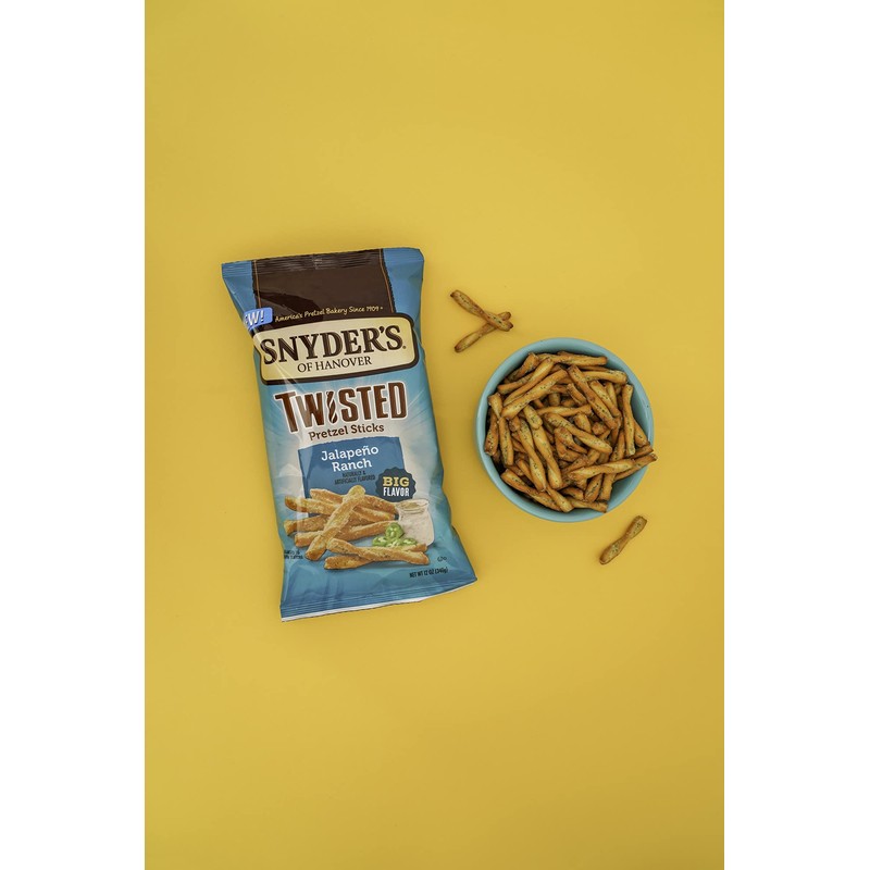 Snyder's Jalapeno Ranch Twisted Pretzels 12oz (Pack of 2)