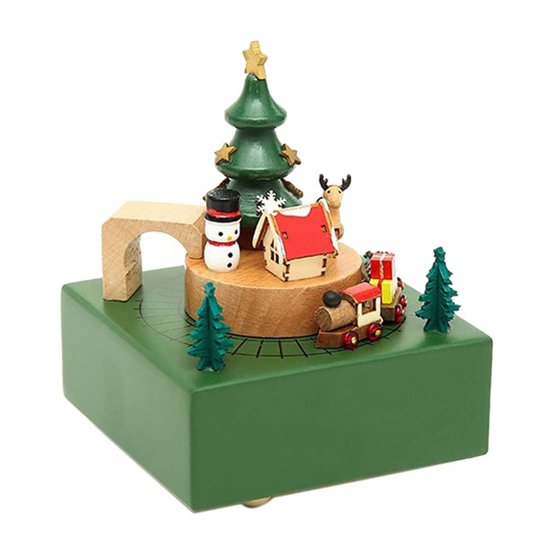 Wooden Train Music Box for Girls Boys Real Details Clear