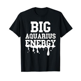 Big Aquarius Energy Men Women Zodiac Sign Drip Birthday T-Shirt