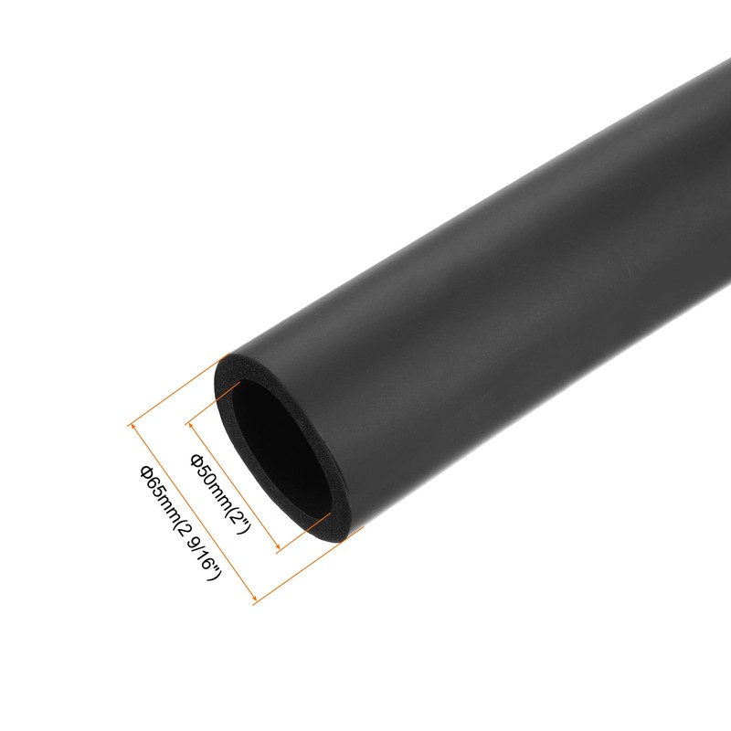 sourcing map 2pcs 3.3ft Pipe Insulation Tube 2 inch(50mm) ID