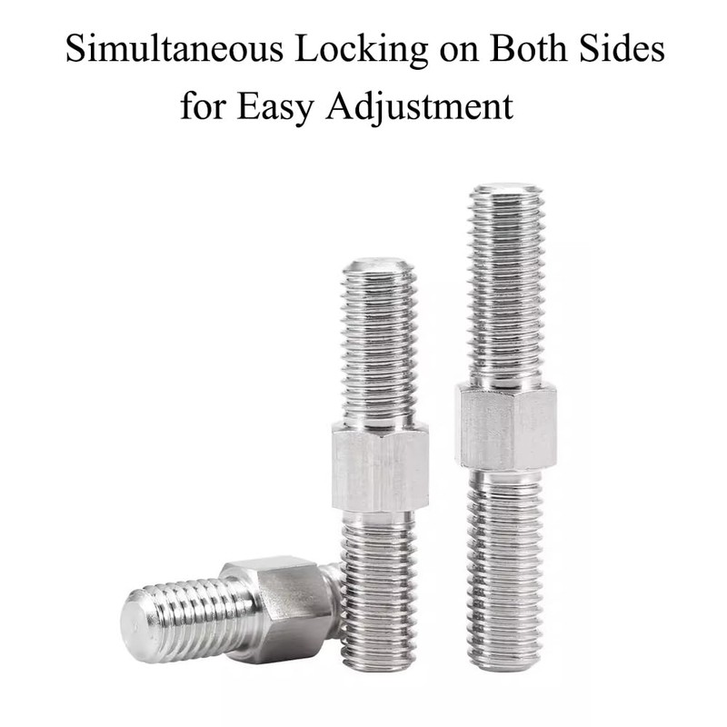 Pack of 4 Stainless Steel 304 Hexagonal Head Bolt Rods