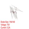 JZK 150 pieces 0.2 A 75 V 1N4148 DO-35 signal