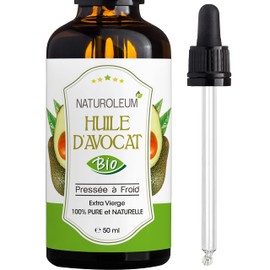 Organic Avocado Oil, Cold Pressed, Organically Certified, Anti-Ageing, Naturally Moisturising for Face, Skin, Hair, Nails and Body (50 ml)