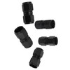 5PCS 10AN Fitting Adapter Black Female Straight Swivel Aluminum Alloy