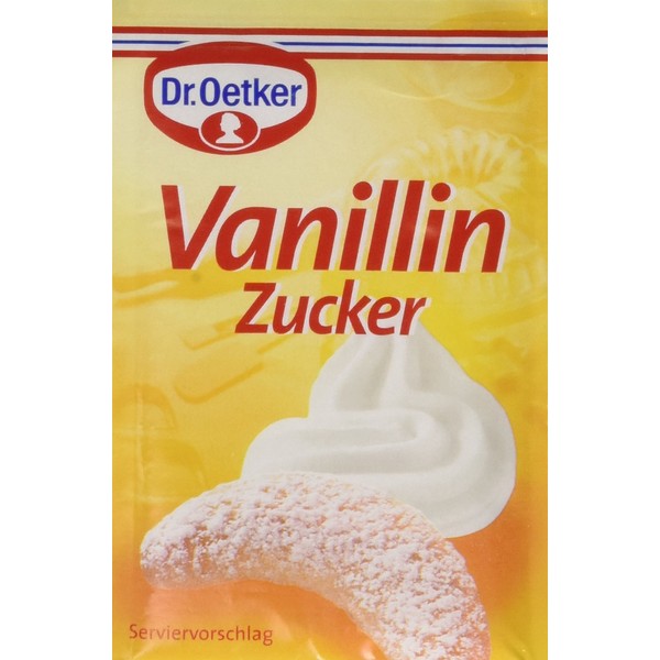 Dr. Oetker Vanillin Zucker (Vanilla Sugar) - Pack of 4 X 10 Pcs Ea.