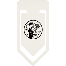 91mm 'Married Couple with Hearts ' Large Plastic Paper Clip (CC00085972)