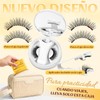 Pestañas magnéticas reutilizables con aplicador, pestañas magnéticas suaves y cómodas,