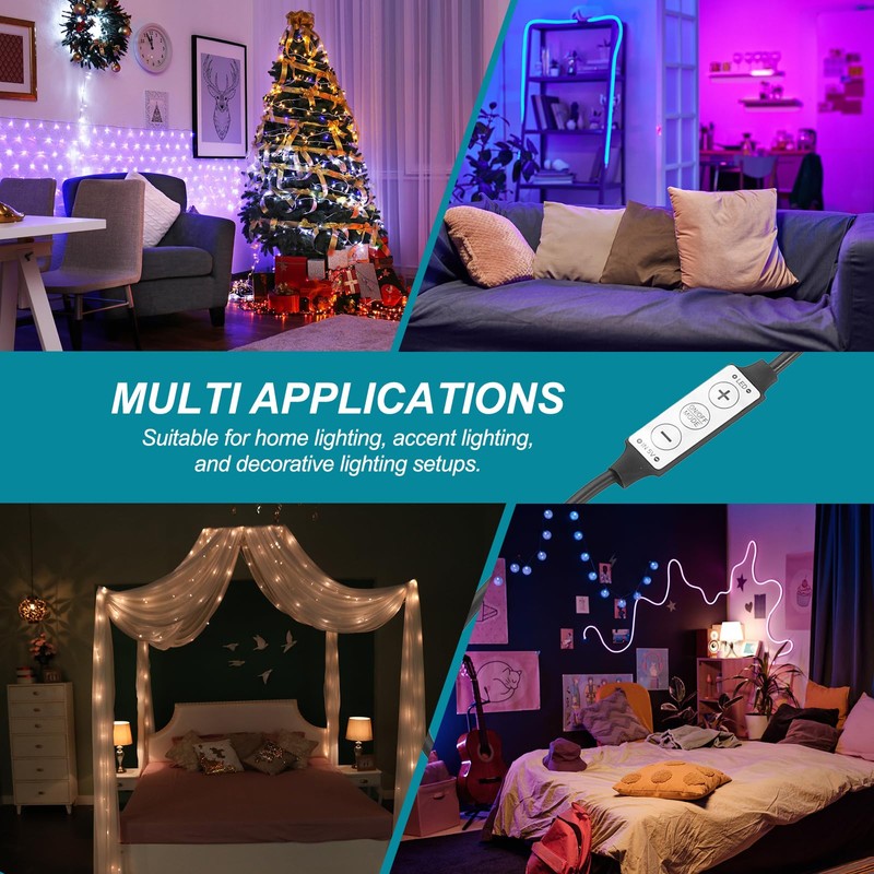 MECCANIXITY LED Strip Dimmer, DC 5V 6A Brightness Adjustable Controller