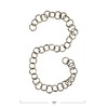 Creative Co-Op Decorative Jute and Metal Link Garland, Silver