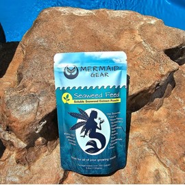 Mermaid Gear Seaweed Feed Kelp Powdered Fertilizer - 3.5oz 100gm Perfect for Hydroponic Soil Garden Lawn Flowers Plants Fruit Trees Houseplants Vegetables Herbs Organic