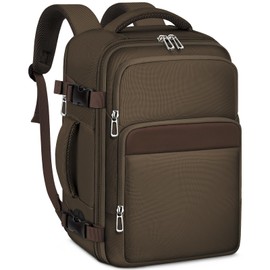 OTAHGK Hand Luggage 40 x 20 x 25 for Ryanair Underseat Travel Backpack 20L Waterproof Cabin Bags Aeroplane Suitcase Backpack Laptop Backpack Casual Daypack School Office Bag, brown