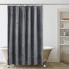 TAMGHO Crushed Velvet Shower Curtain for Bathroom, Dark Grey, 72x72