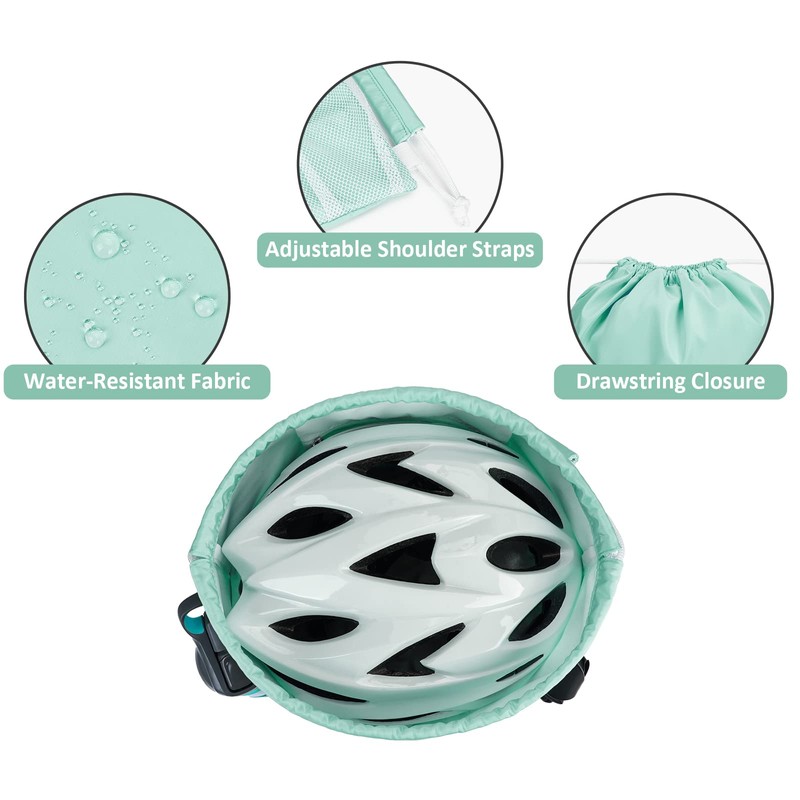 WANDF Drawstring Backpack with Shoulder Pad Sports Gym Backpack with