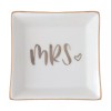Ella Celebration Mrs. Ring Dish, Ceramic Jewelry Holder Tray, Engagement