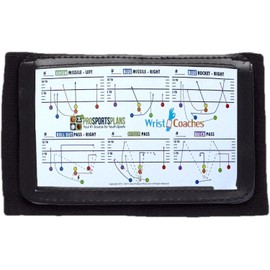 Football Play Wristbands - Youth Quarterback Gear - Wristband Playbook - Softball Wristbands for Signs (Balck, Single)