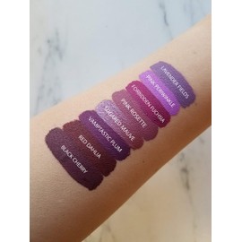 Aromi Black Cherry Matte Liquid Lipstick, Dark Plum Maroon Lip Color, Vegan and Cruelty-free, Long-Lasting Lipstick, Handmade (Black Cherry)