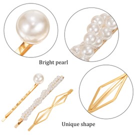 Yaomiao 17 Pieces Gold Hair Pins Set Geometric Bobby Pin Barrettes Metal Gold Decorative Styling Jewelry Hair Clamps Accessories for Women Wedding Parties