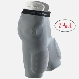 McDavid 2 Pack McDavid Girdle 750T Pro 5-Pocket Football Compression Shorts No Pads Grey - X-Large