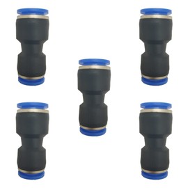 zjxed 1/2" OD x 3/8" OD Pneumatic quick Connector Push to Connect fittings Straight reducer Union/Coupler (Pack of 5)