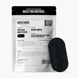 Hostage Mouth Tape Buy 2 Get 1 Free - Beard Friendly, Reduces Snoring, CPAP-Friendly, 30 Mouth Tapes Per Pouch, Trusted by 100,000+ Mouth Breathers