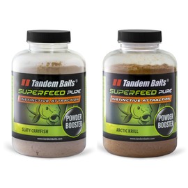 Tandem Baits Pack of 2 SuperFeed Pure Powder Booster Arctic Krill & Salty Fish Carp Fishing Without Effort Boilie Powder Bait Large Fish Fishing Carp Accessories Professionals & Hobby Anglers 250 g