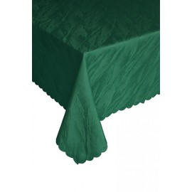 Damask Non-Iron Tablecloth 110 x 160 cm Marble Design White Bordeaux Green Blue Terracotta or Cream Choice of Colours (Dark Green)