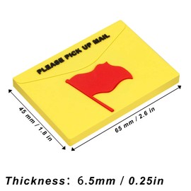 YeeBeny Post Flag Magnetic Replacement Flag for Outgoing Mail -Pickup Red Flag with Bright Yellow Background Please Pick Up Mail Mailbox Alert Magnet - 1.8x2.6 Inch Mailbox Notification Magnets