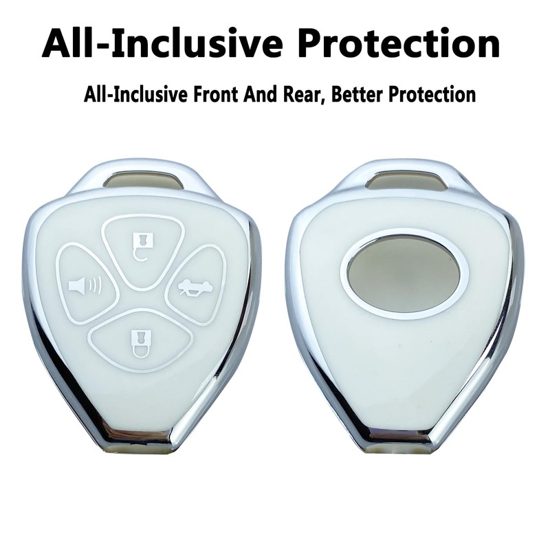 Yuebutor Key Fob Cover Case Compatible with Toyota Camry RAV4